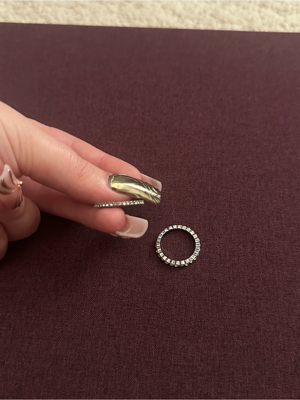 Silver Crystal Eternity Rings - Women Jewelry